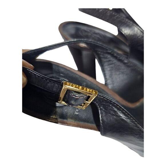 TORY BURCH Peep Toe Slingback Heels - Size 9 - Picture 7 of 9